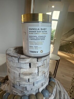TRULY Vanilla Baby Shimmer Body Butter — White & Gold Packaging